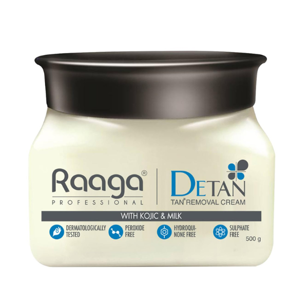 Raaga Professional De-Tan Removal Cream Kojic & Milk 500 gm