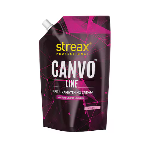 Streax Professional Canvoline Hair Straightening Cream (Mild 1)