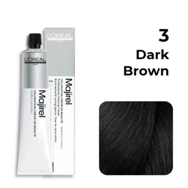 L'Oreal Professional Paris Majirel Hair Color Tube - Dark Brown (3 No.)