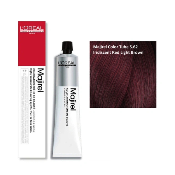 L’Oreal Professional Paris Majirel Hair Color Tube –  Iridiscent Red Light Blonde (5.62 No.)
