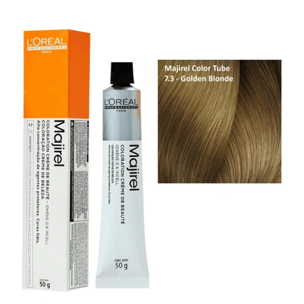 L’Oreal Professional Paris Majirel Hair Color Tube – Golden Blonde (7.3 No.)