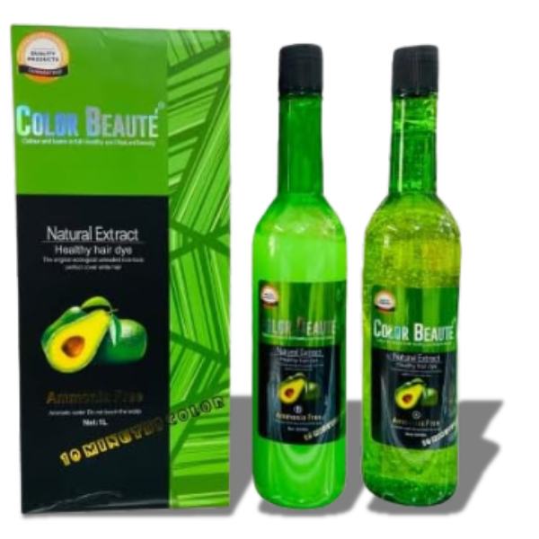 COLOR BEAUTÉ Hair Gel Dye Natural Extract Hair Color Dye for Both Men, Women (1000 ML)
