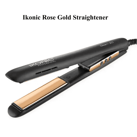 Ikonic Professional Gleam (Black & Rose Gold) Hair Straightener 3.0