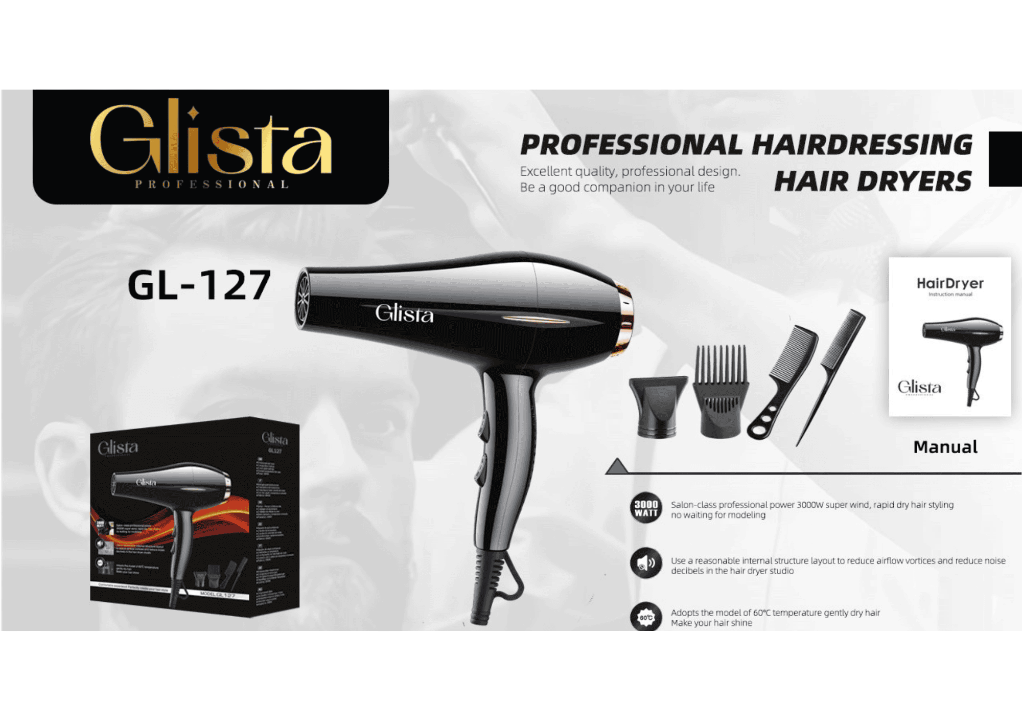 Professional Hairdressing Hair Dryer(GL-127)