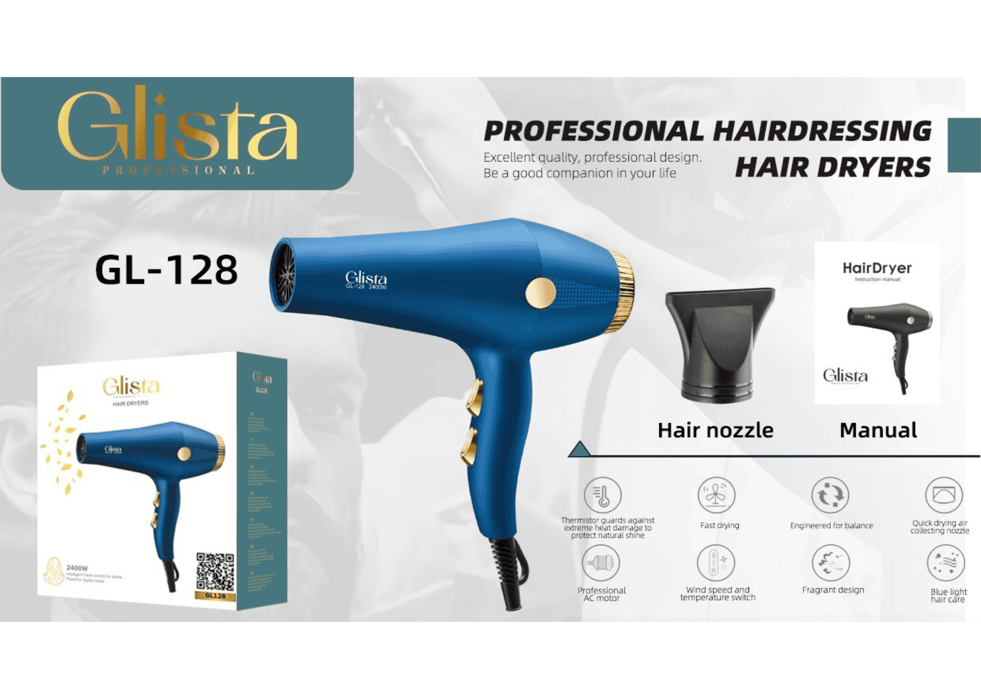 Professional Hairdressing Hair Dryer( GL-128)