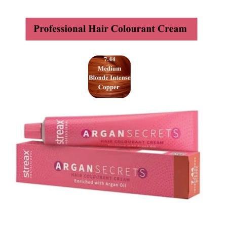 Streax Professional Argan Secrets Hair Colourant Cream – 7.44