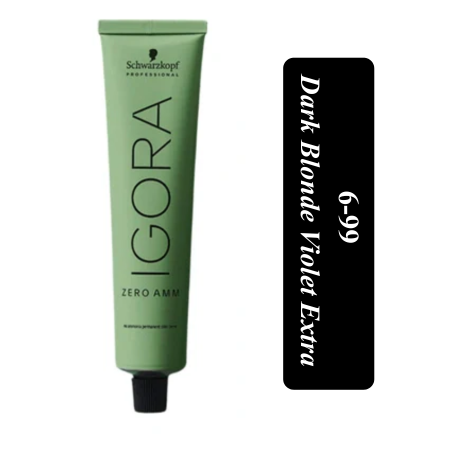 Schwarzkopf Professional Igora Zero AMM hair color 6-99 Dark Blonde Violet Extra