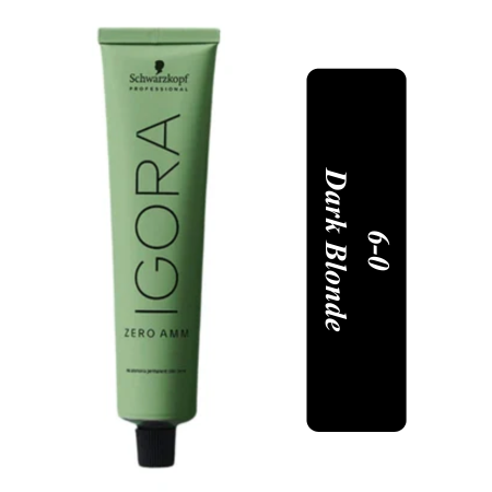 Schwarzkopf Professional Igora Zero AMM hair color 6-0 Dark Blonde Natural
