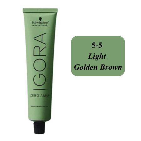 Schwarzkopf Professional Igora Zero AMM hair color 5-5 Light Brown Gold