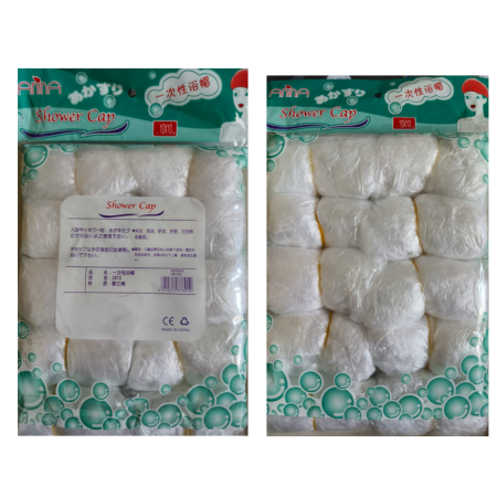 White Plastic Anina Shower Cap