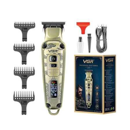 VGR Premium Metal Housing Hair Clipper LED Display,(V-901)