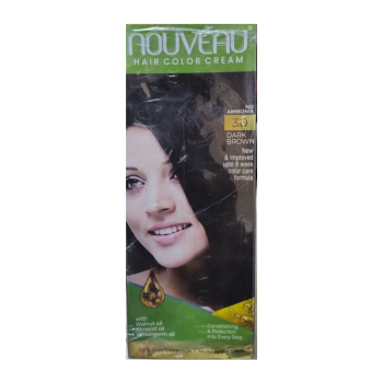 Nouveau Hair Color Cream Natural brown Color(3 no.)